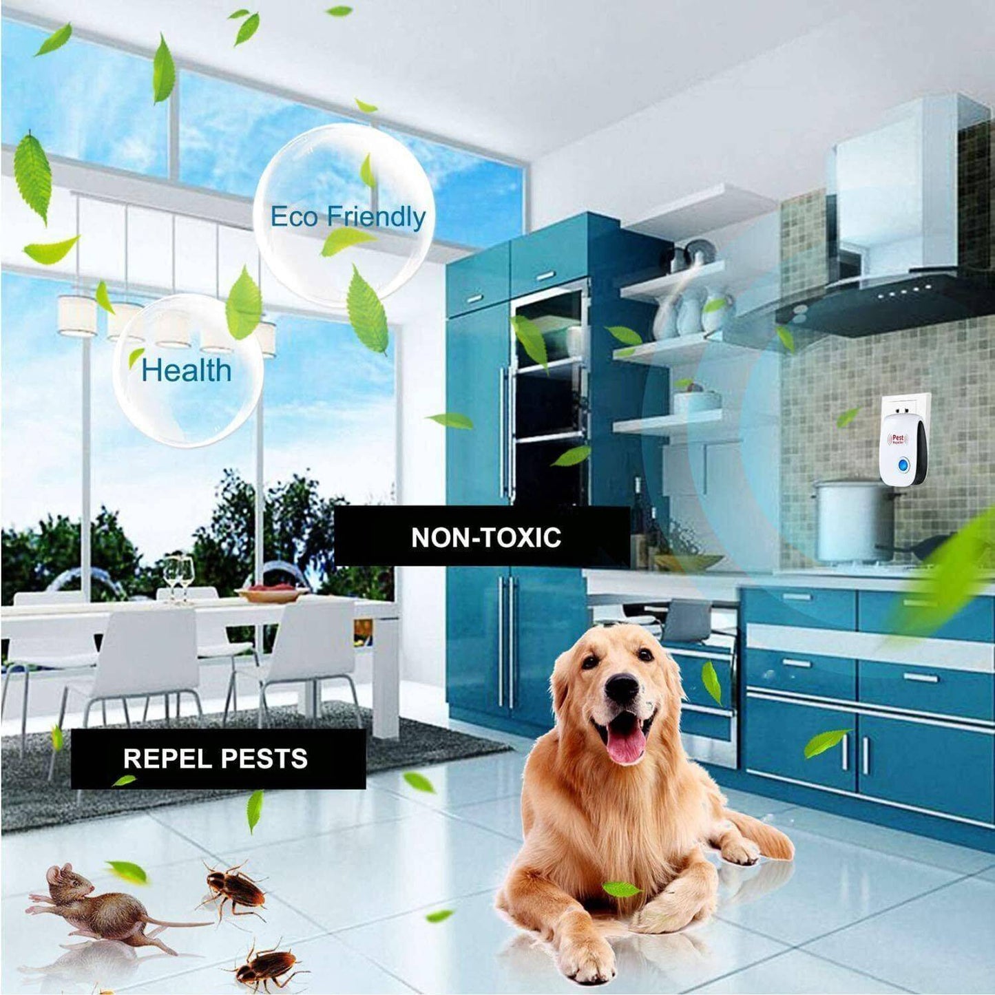 6 Pcs Pest Repeller Reject Ultrasonic Electronic Rat Mouse Mosquito Insect Control