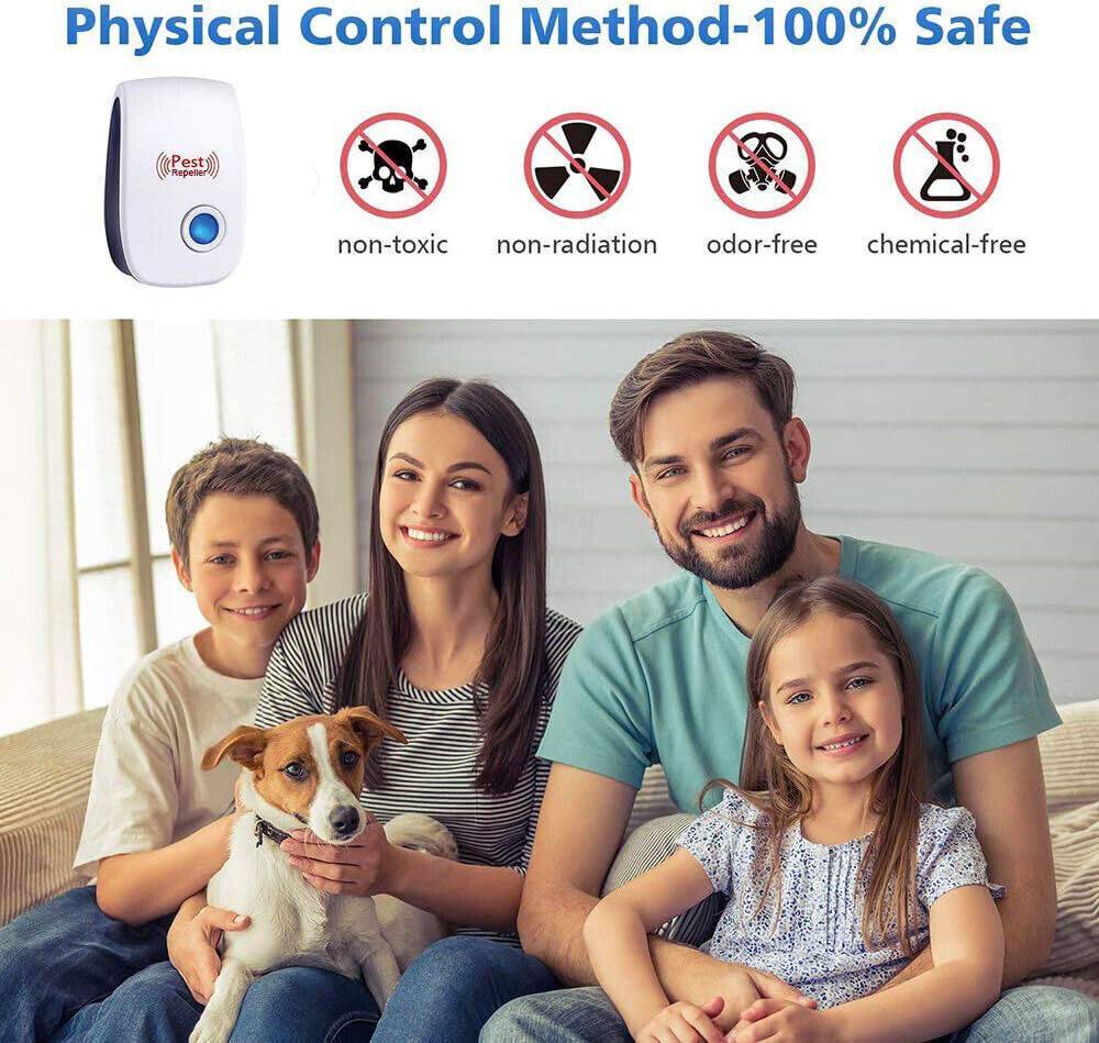 6 Pcs Pest Repeller Reject Ultrasonic Electronic Rat Mouse Mosquito Insect Control